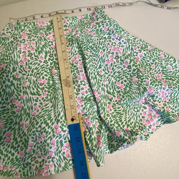 New Fabletics Women S Active Skirt Skort Jersey Flounce Skirt WhiteGreen Floral - Picture 2 of 6